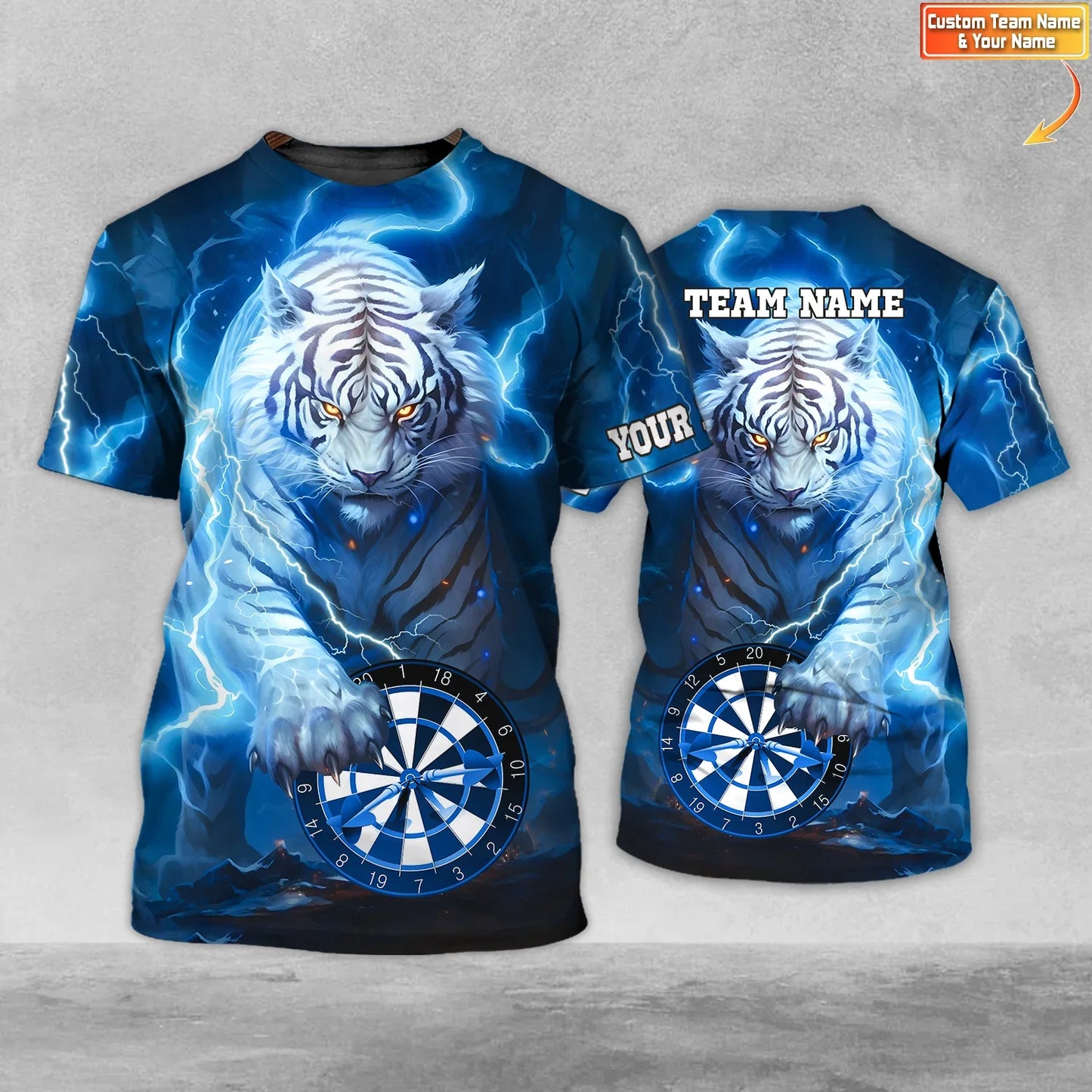 Thunder Tiger Darts Personalized 3D Polo Shirt For Dart Team Player Q301217