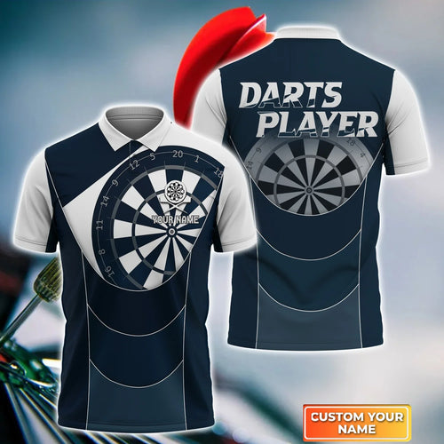 Throwing Bulleyes Dartboart Personalized Name 3D Polo Shirt For Darts Team Player