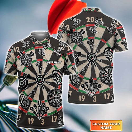 Personalized Name Darts Pattern All Over Printed Unisex Shirt