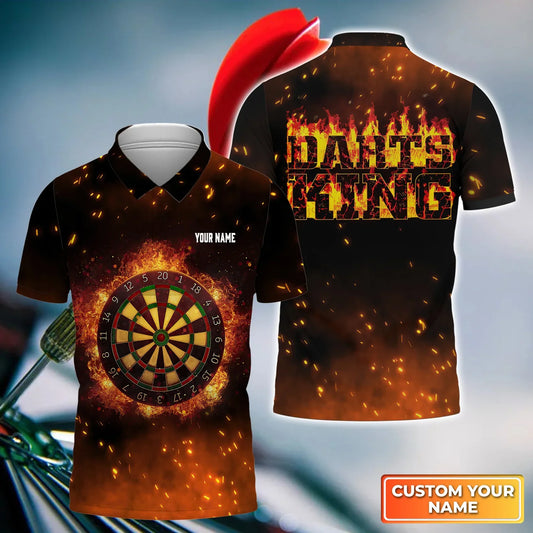 Personalized Name Darts King All Over Printed Unisex Shirt
