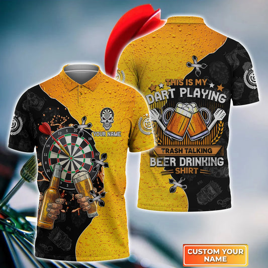 Dart and Beer This Is My Personalized Name 3D Shirt For Darts Player S270603