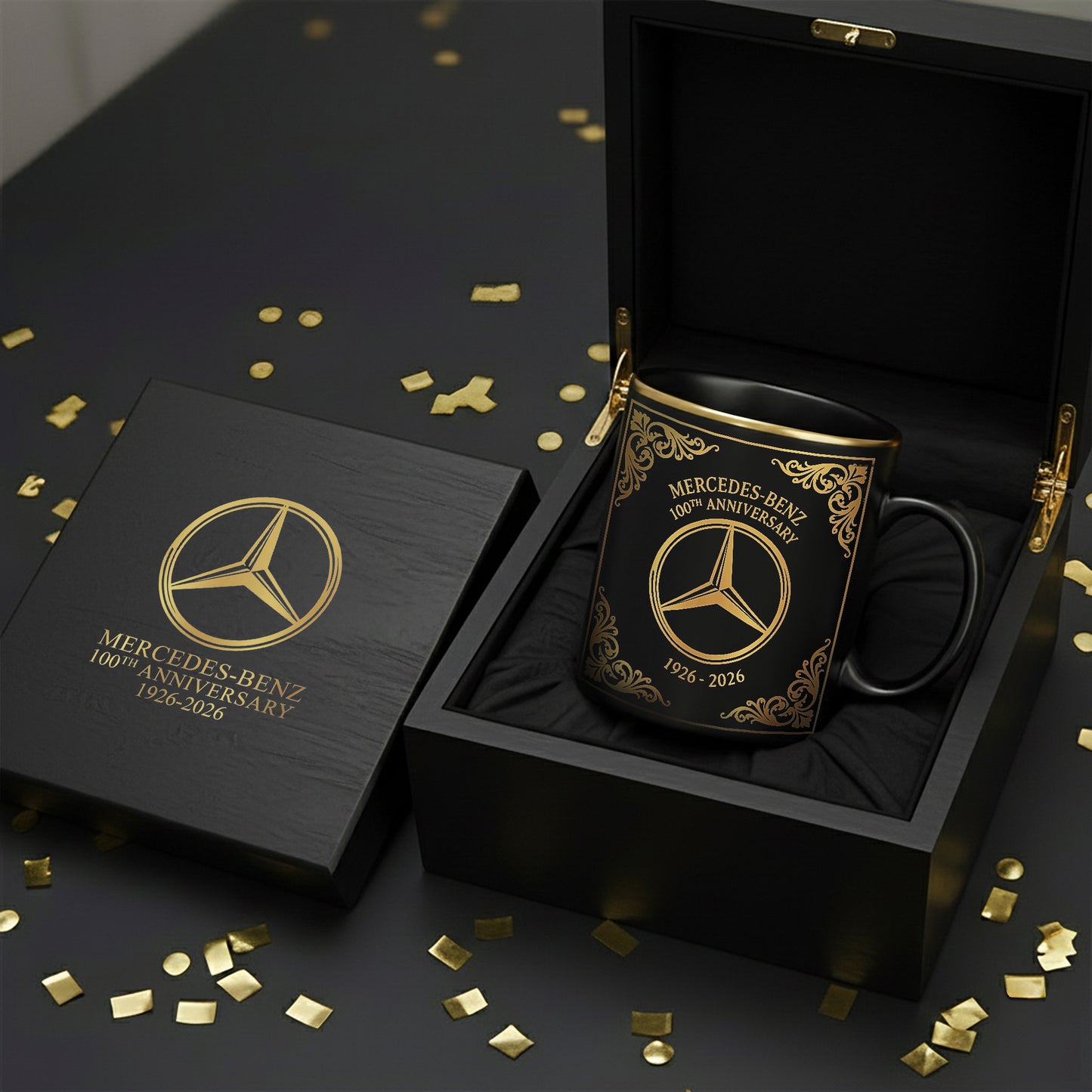 Merc 100th Anniversary Accent Mug , Cream Mug Gifts , Holiday Gifts