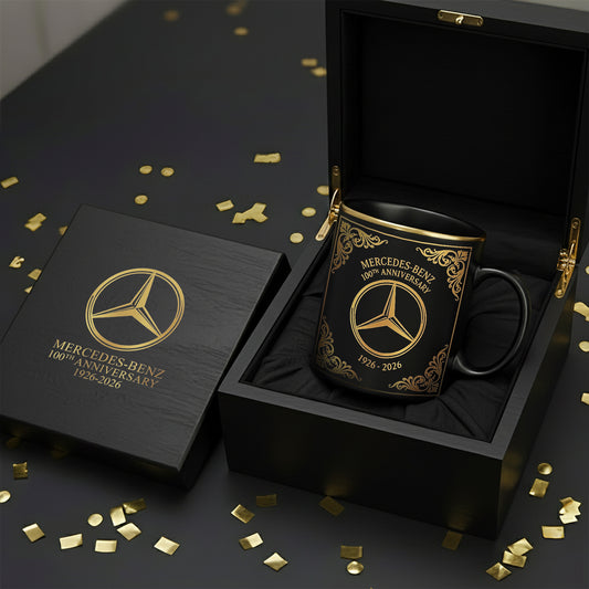 Merc 100th Anniversary Accent Mug , Cream Mug Gifts , Holiday Gifts