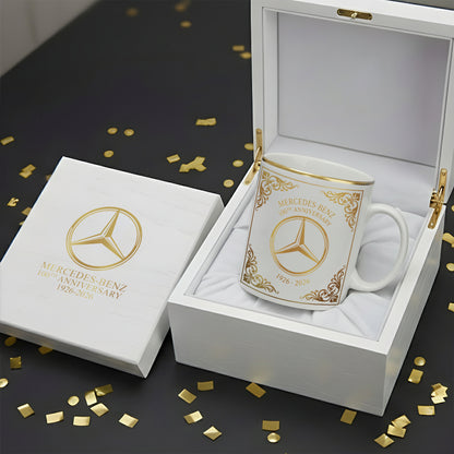 Merc 100th Anniversary Accent Mug , Cream Mug Gifts , Holiday Gifts