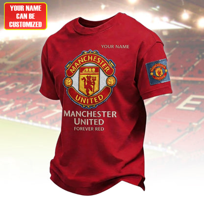 Personalized M.U Forever Red T-Shirt , Zipper Polo, Hoodie , Short , Polo , hawaii