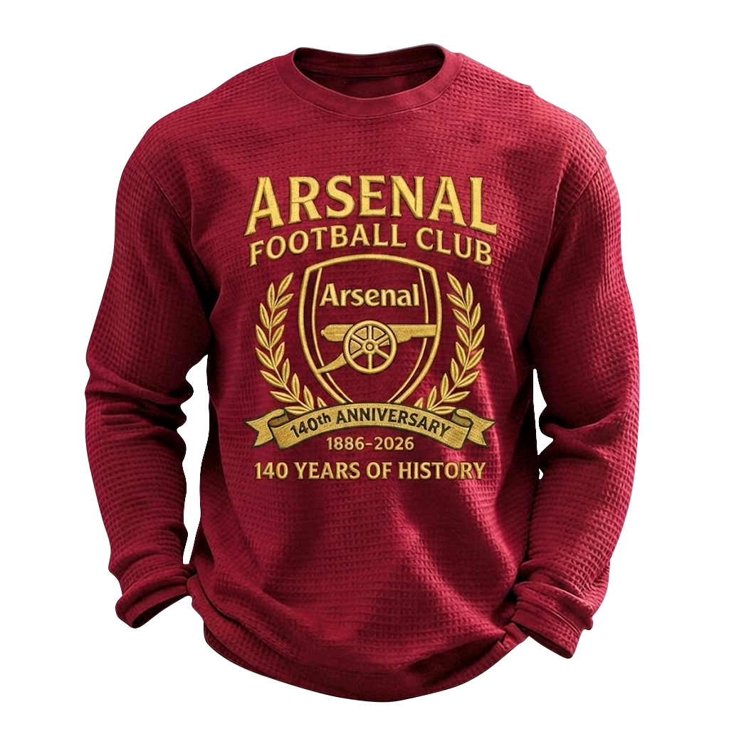 Arsenal 140 Years of history Quilted Textur Unisex Sweater