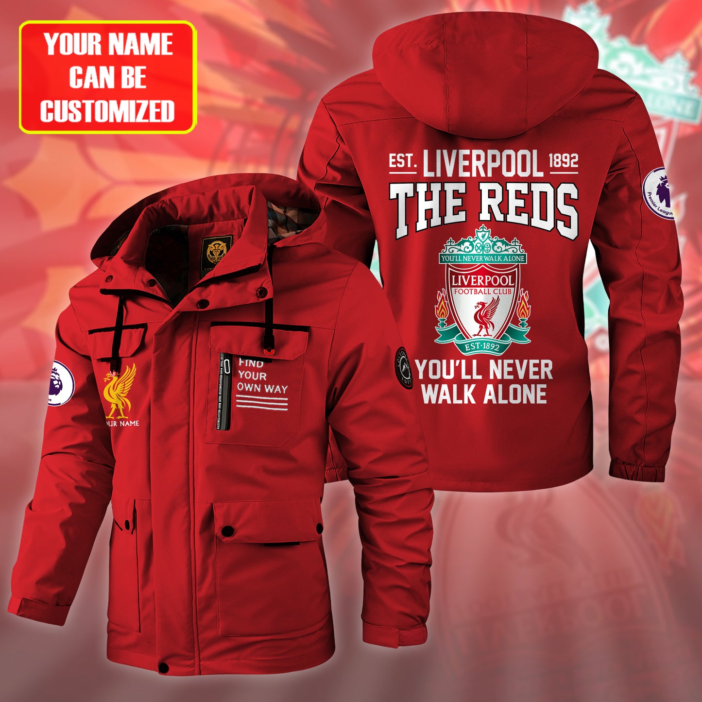 Lvp Est.1892 Windbreaker Hooded Jacket