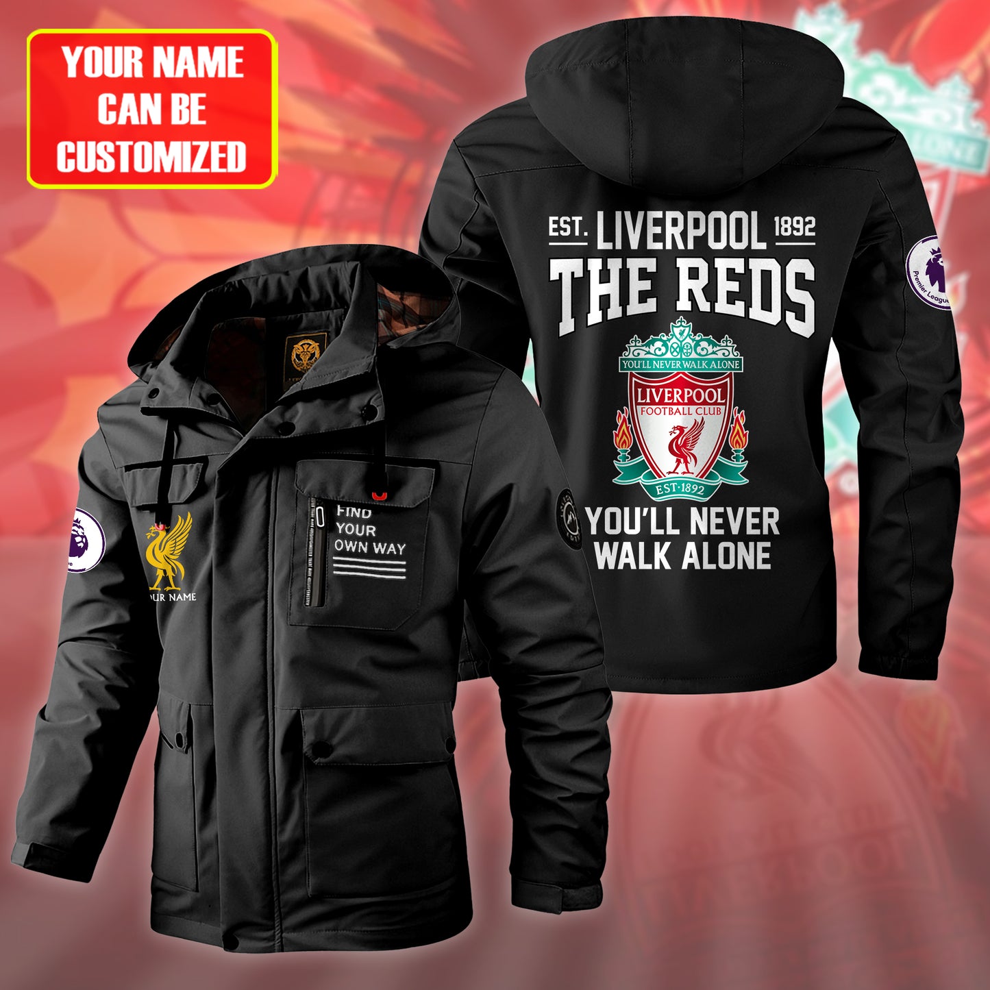 Lvp Est.1892 Windbreaker Hooded Jacket
