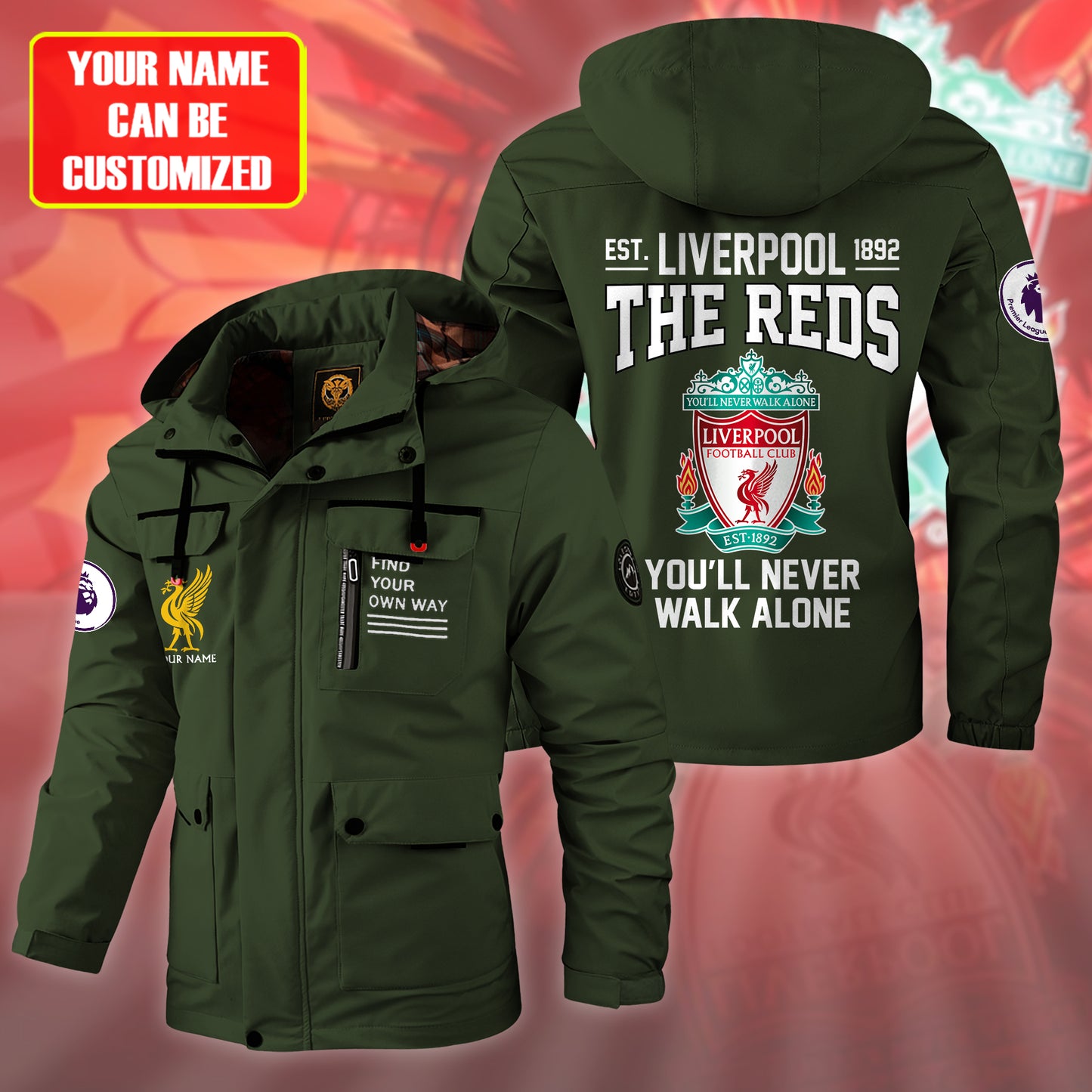 Lvp Est.1892 Windbreaker Hooded Jacket