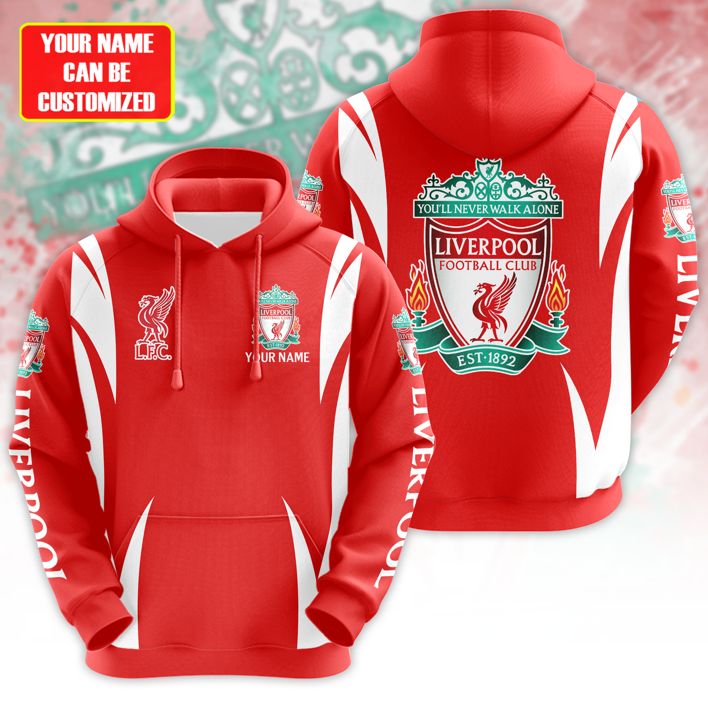 Personalized LVP FC Sport All over Printed Hoodie and Sweatpants set