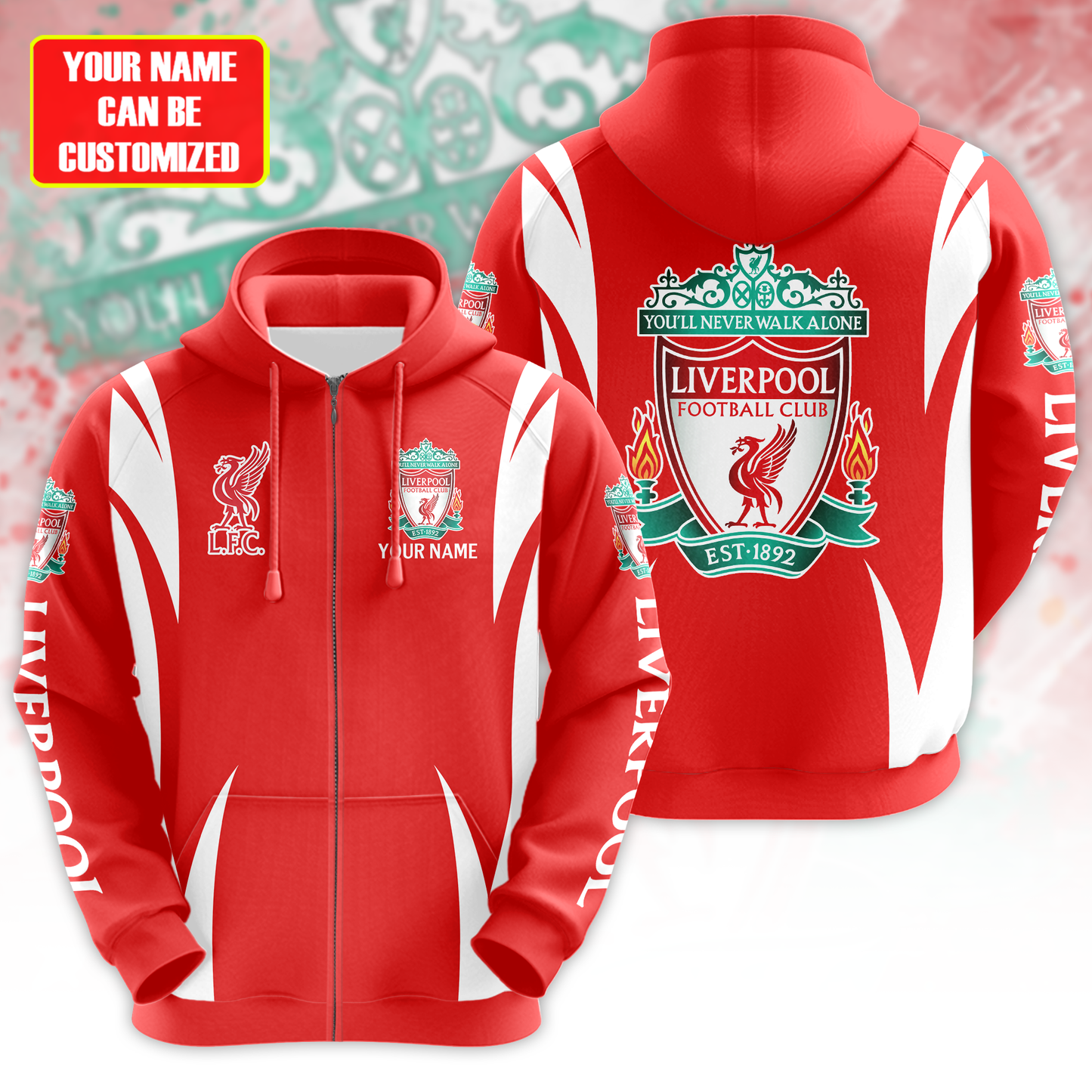 Personalized LVP FC Sport All over Printed Hoodie and Sweatpants set