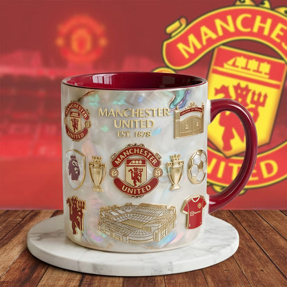 M.U FC Blink Accent Mug , Cream Mug Gifts , Holiday Gifts