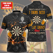 Dart and Beer Personalized Name 3D Shirt For Darts Player P030204