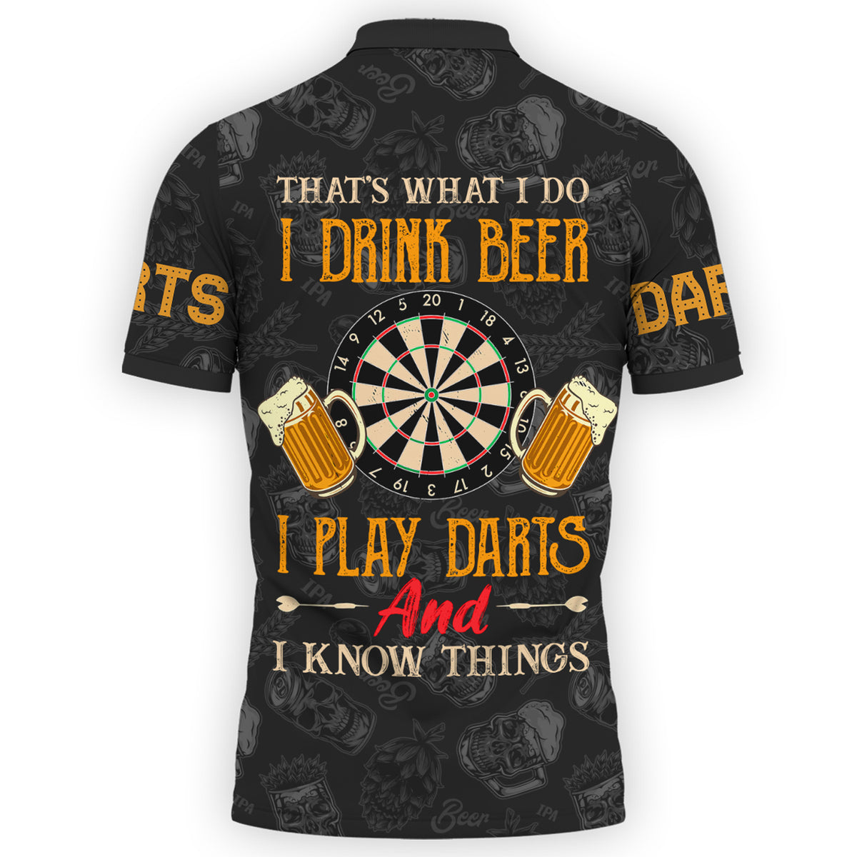 Dart and Beer Personalized Name 3D Shirt For Darts Player P030204