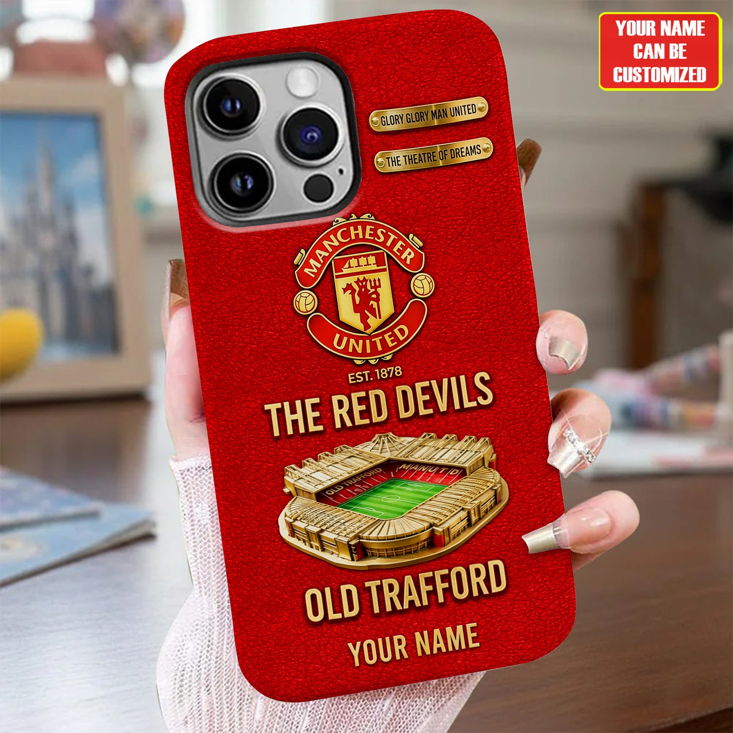 M.U Glory Leather Pattern Full Print Phone Case