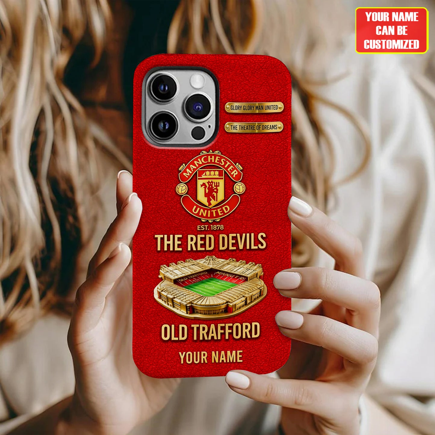 M.U Glory Leather Pattern Full Print Phone Case