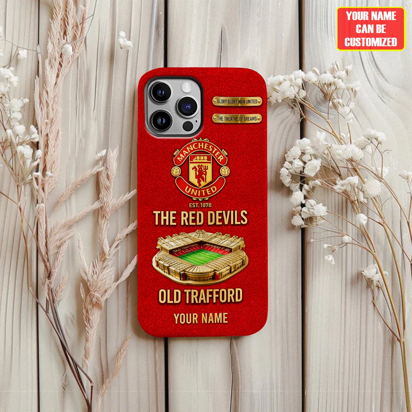 M.U Glory Leather Pattern Full Print Phone Case