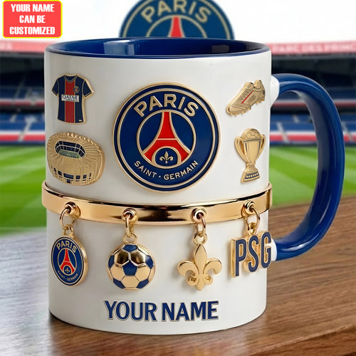 Personalized PSG Accent Mug , Cream Mug Gifts , Holiday Gifts