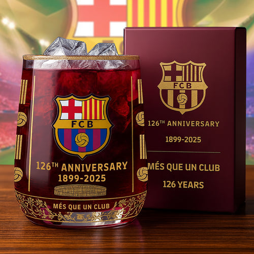Barca 126 Years Anniversary Whisky , Barcelona Whiskey Glass