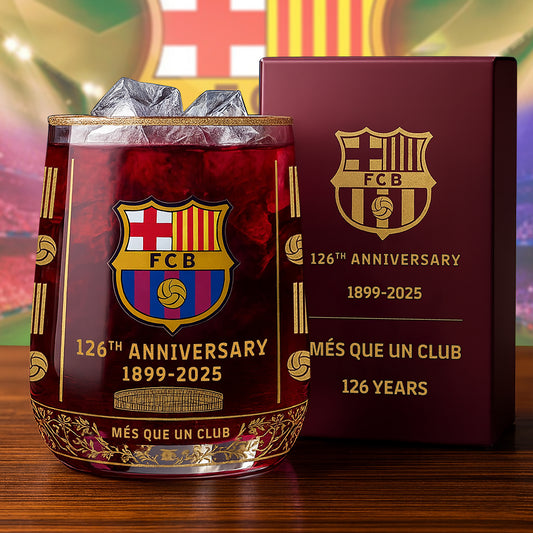 Barca 126 Years Anniversary Whisky , Barcelona Whiskey Glass