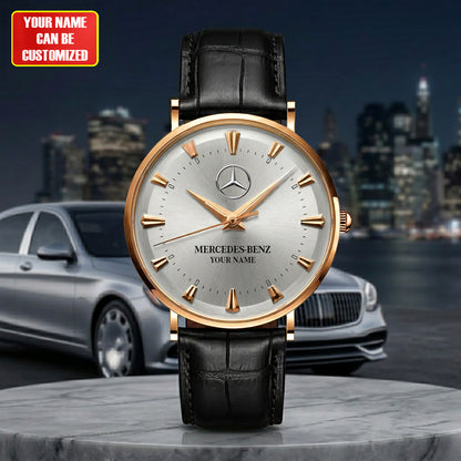 Personalized Merc The Pilot Leather Watch