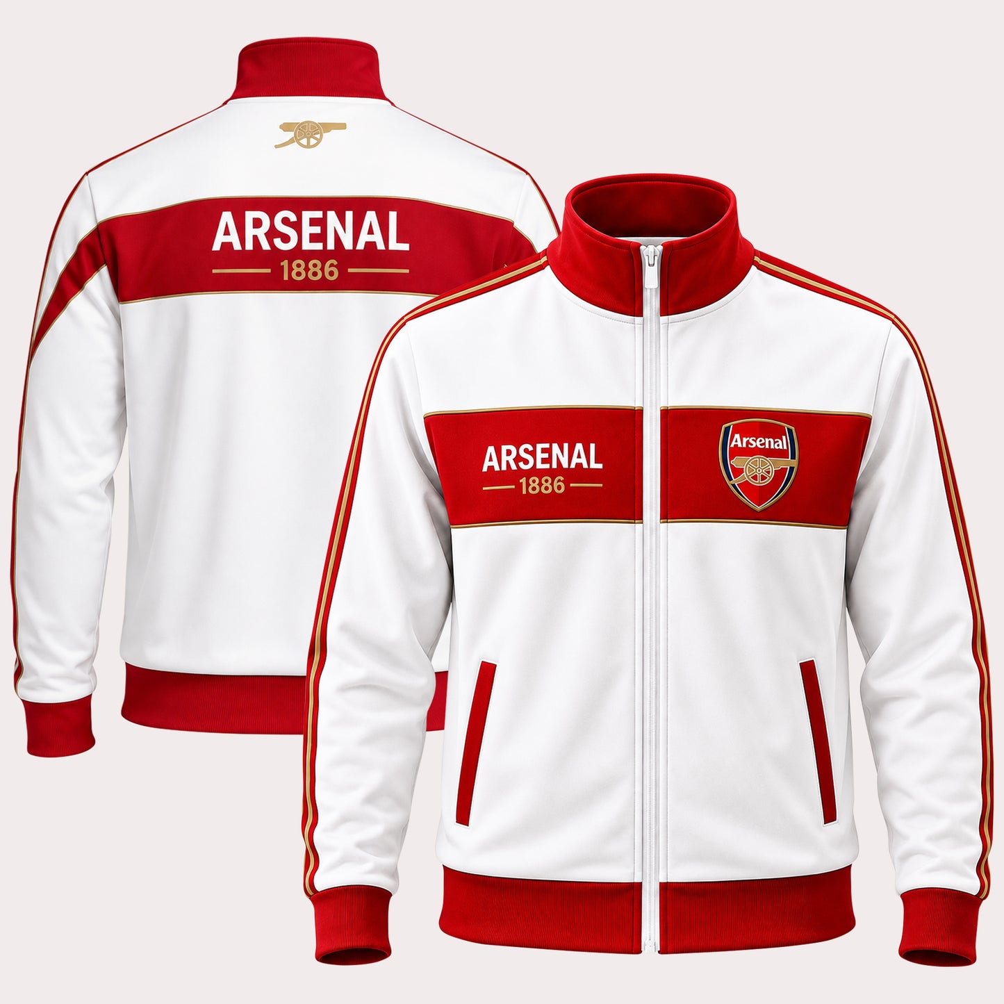 Personalized Arsenal 2026 Zipper Stand Collar Jacket