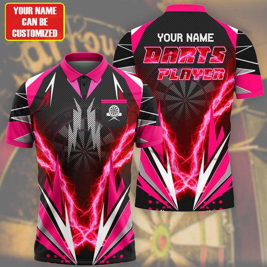 Personalized Name Darts Player All Over Printed Unisex Shirt Pink Version P050401