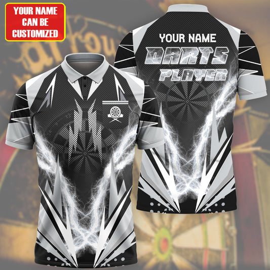 Personalized Name Darts Player All Over Printed Unisex Shirt Silver Version P050401