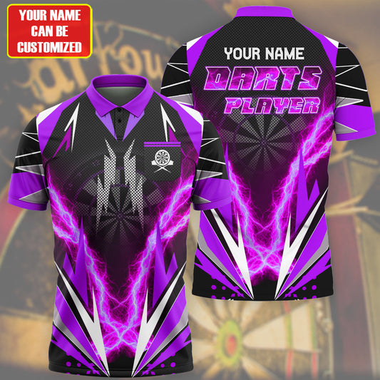 Personalized Name Darts Player All Over Printed Unisex Shirt Purple Version P050401