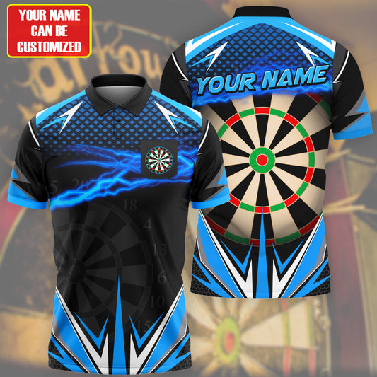 Personalized Name Darts Team All Over Printed Unisex Shirt Blue Version P050402