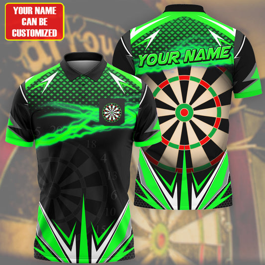 Personalized Name Darts Team All Over Printed Unisex Shirt Green Version P050402