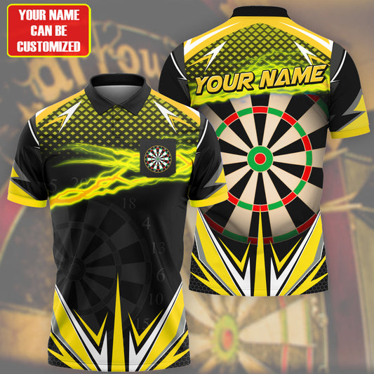 Personalized Name Darts Team All Over Printed Unisex Shirt Yellow Version P050402