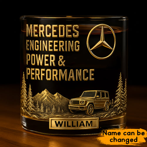 Personalized Merc Golden Whisky , Merc Whiskey Glass , Holiday Gifts