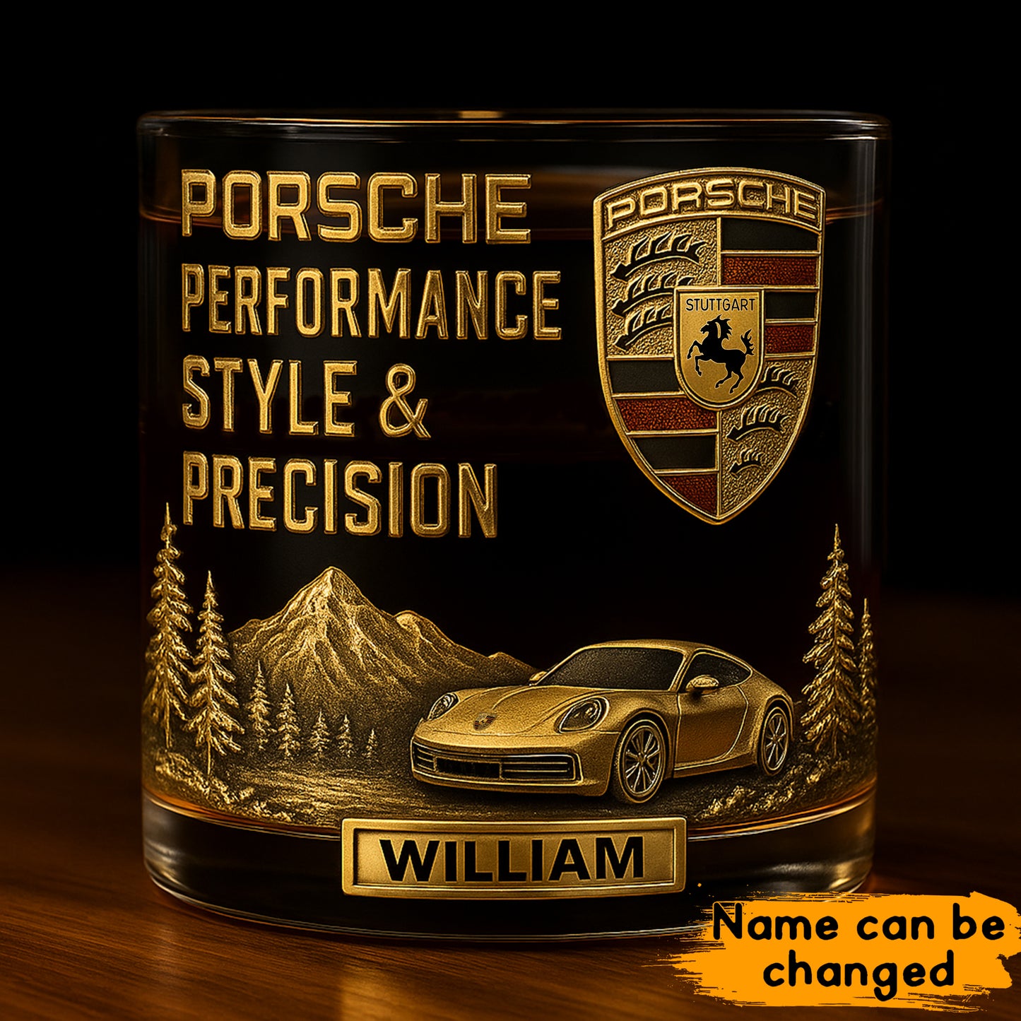 Personalized Pors Golden Whisky , Pors Whiskey Glass , Holiday Gift