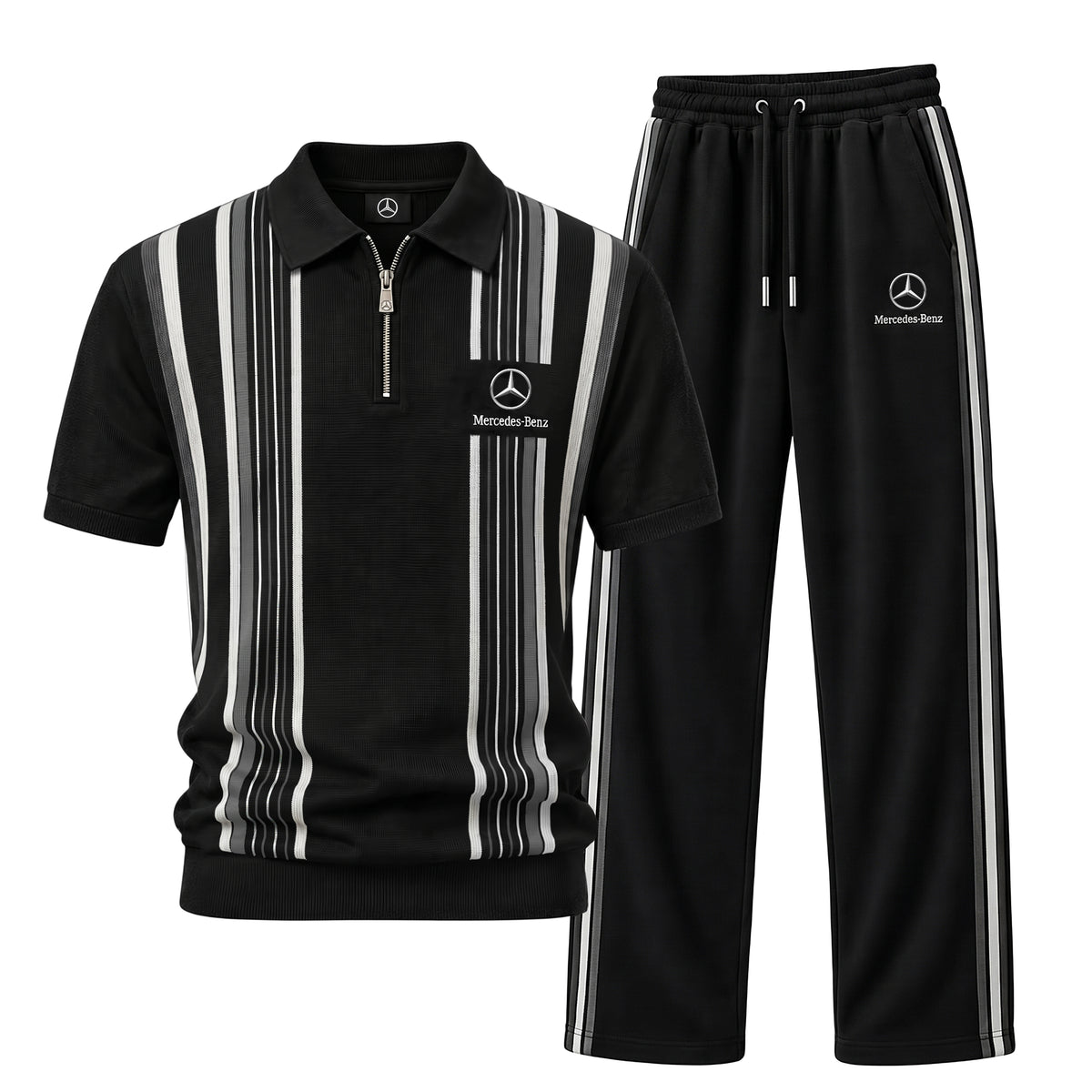 Merc Rivirea All Over Printed Zip-Polo and Sweatpants Set