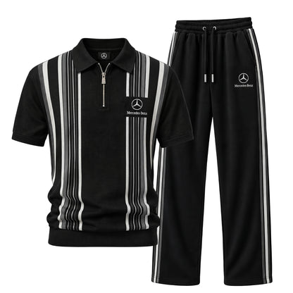 Merc Rivirea All Over Printed Zip-Polo and Sweatpants Set