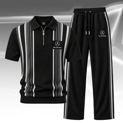Merc Rivirea All Over Printed Zip-Polo and Sweatpants Set
