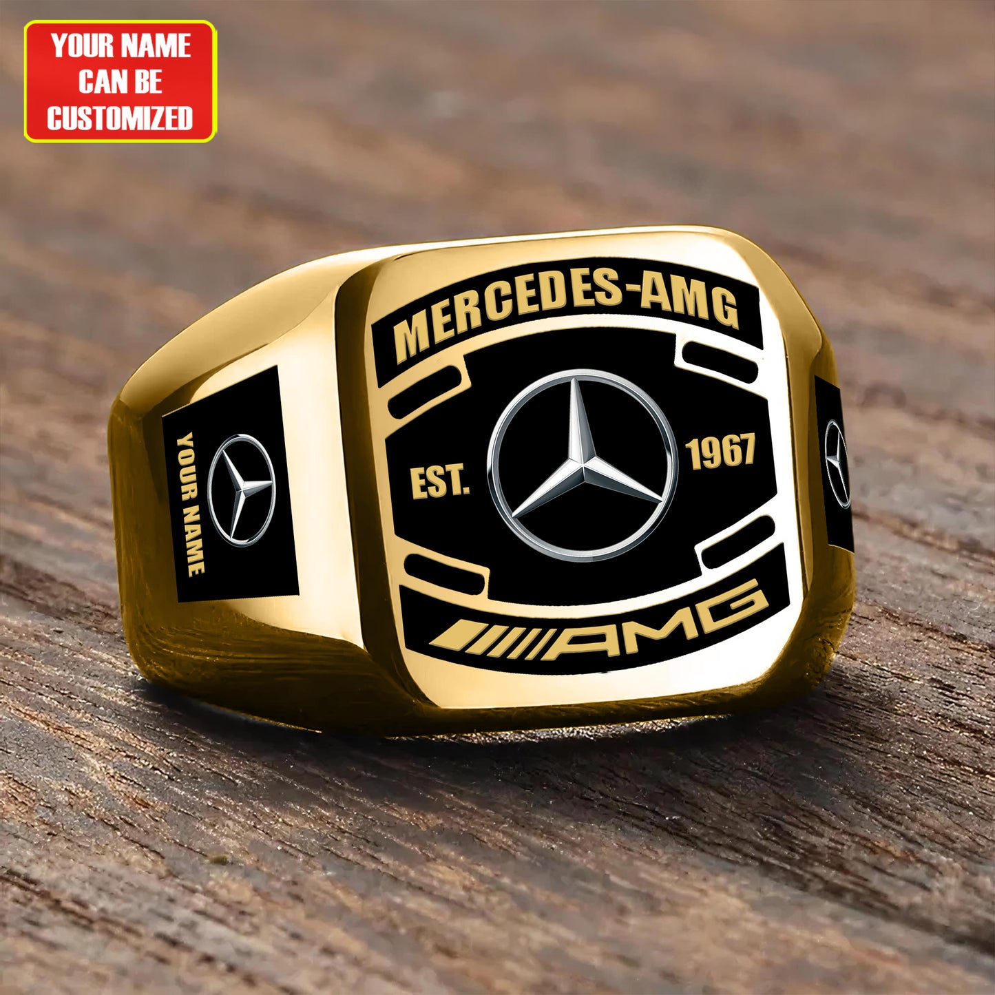 Merc Custom Name Classic Design Ring
