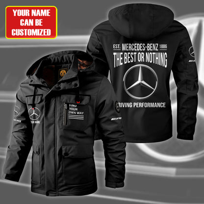 Personalized Mercedes Driving Performance Windbreaker Hooded Jacket