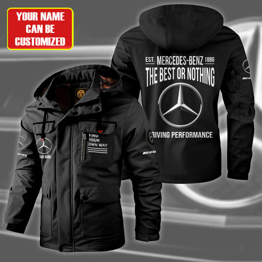 Personalized Mercedes Driving Performance Windbreaker Hooded Jacket