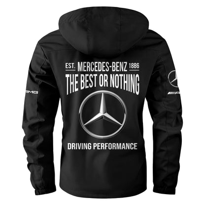Personalized Mercedes Driving Performance Windbreaker Hooded Jacket