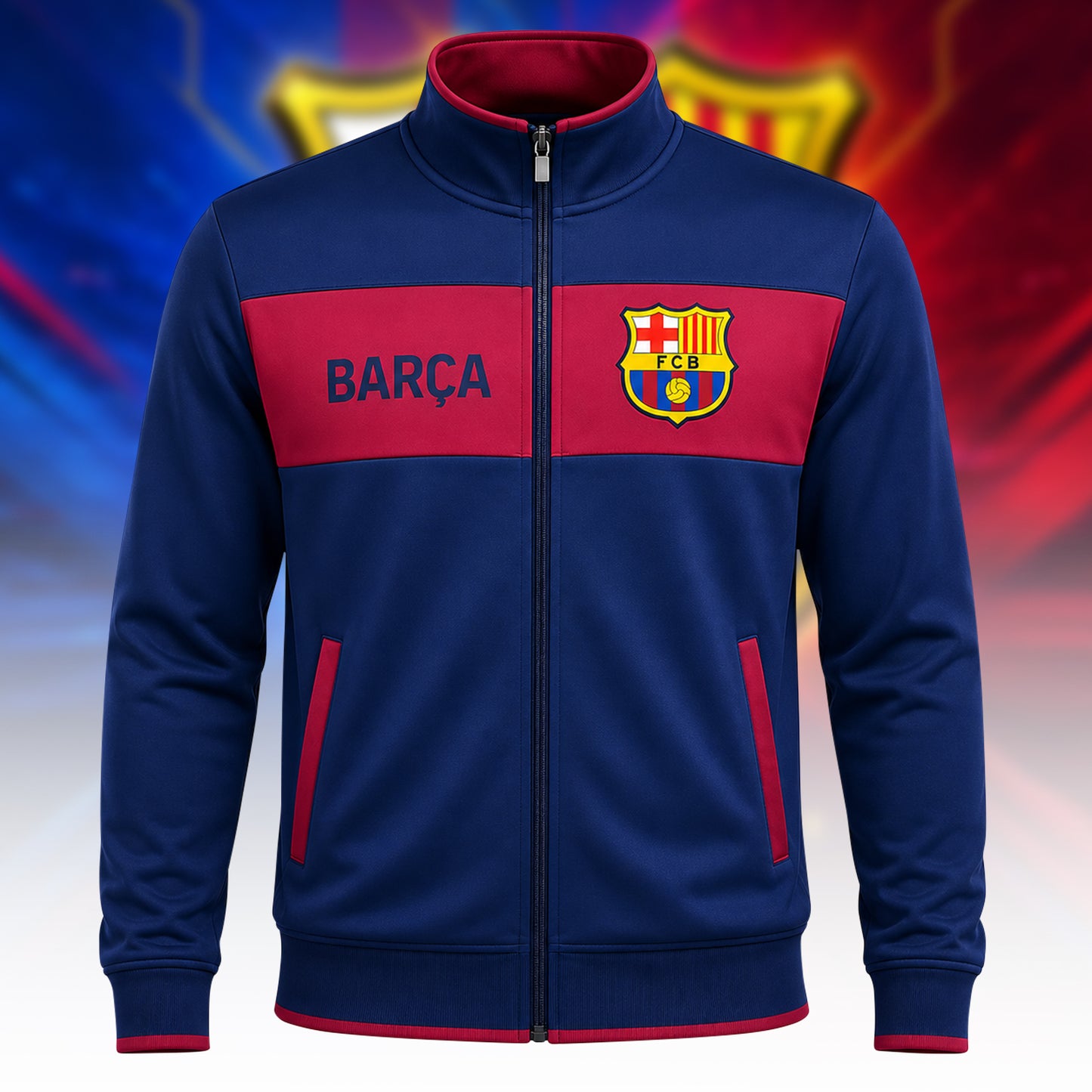 Personalized Barcelona 2026 Stand Collar Jacket
