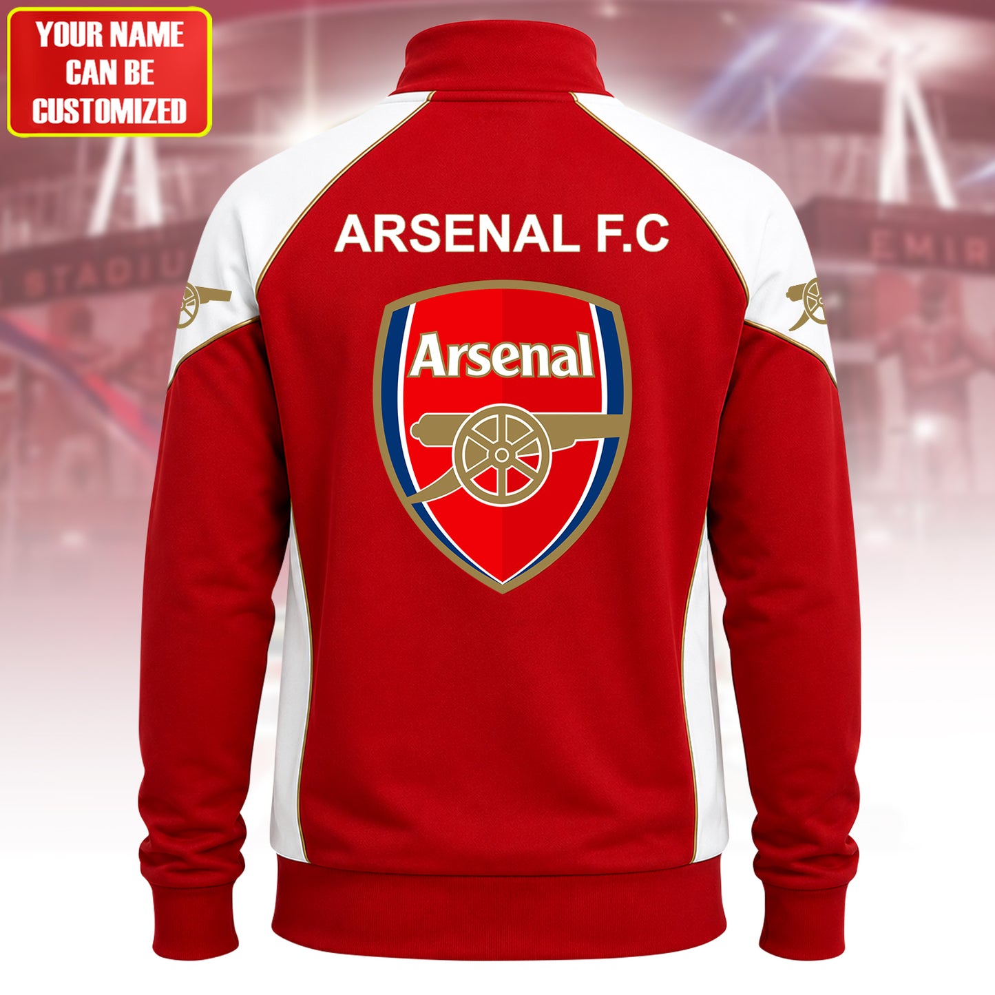 Personalized Arsenal 26/27 Zipper Stand Collar Jacket