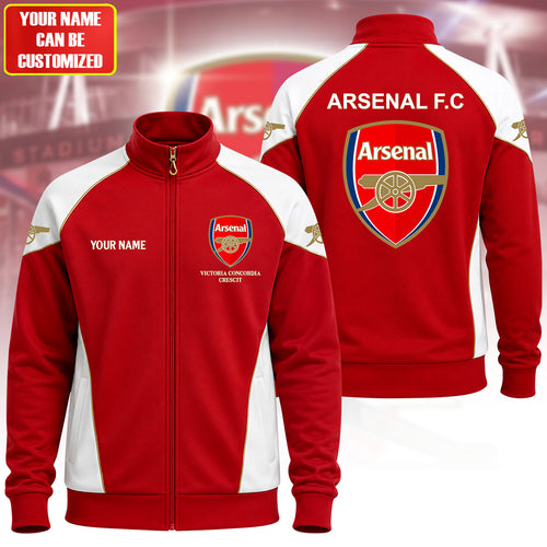 Personalized Arsenal 26/27 Zipper Stand Collar Jacket