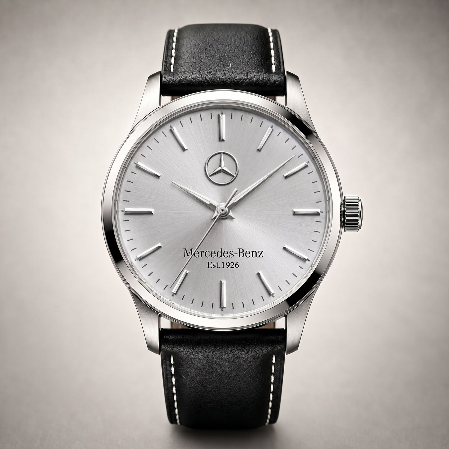 Personalized Merc Backdrive Leather Strap Watch