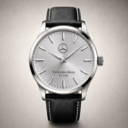 Personalized Merc Backdrive Leather Strap Watch