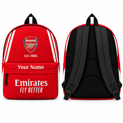 Arsenal 2026 Emirates Backpack with Custom Name – Gift for Arsenal Fans