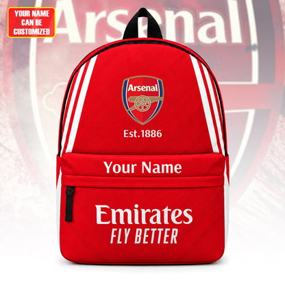 Arsenal 2026 Emirates Backpack with Custom Name – Gift for Arsenal Fans