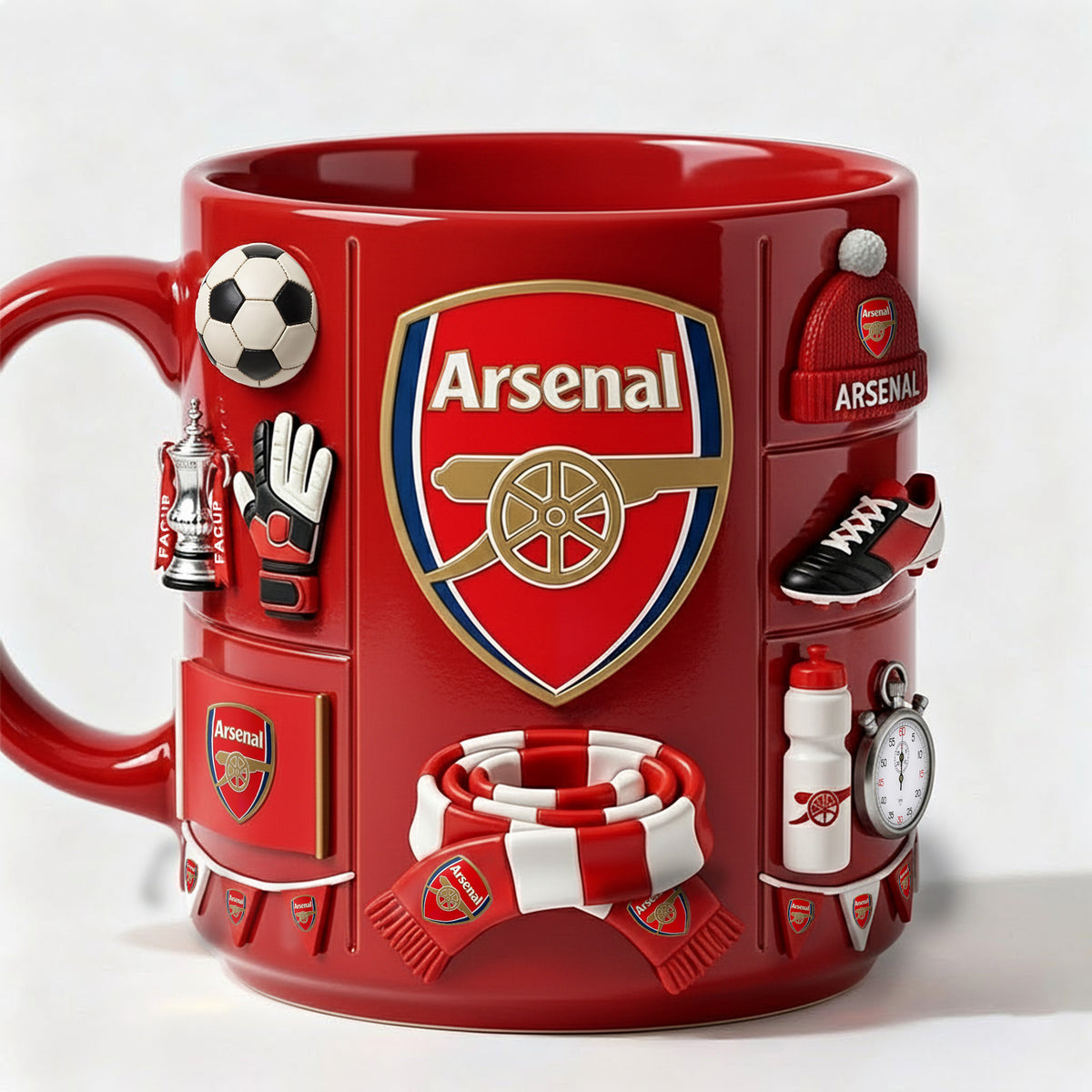Customized Arsenal FC Accent Mug , Cream Mug Gifts , Holiday Gifts