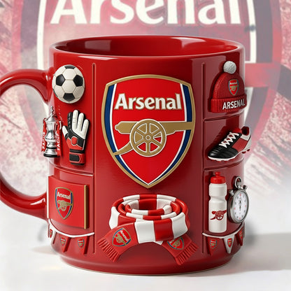 Customized Arsenal FC Accent Mug , Cream Mug Gifts , Holiday Gifts